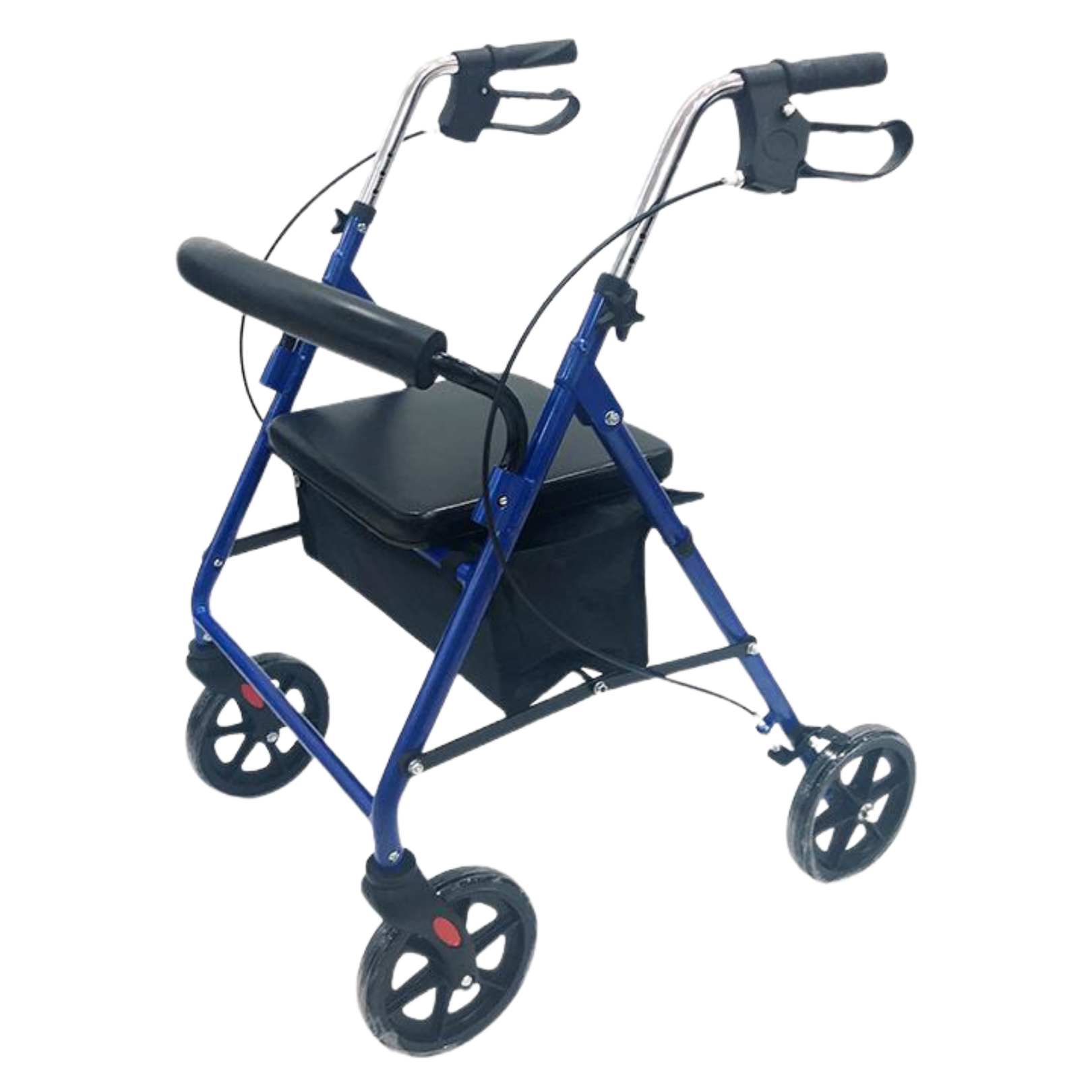 Çantali Mavİ Rolatör Alümİnyum Katlanabİlİr 8 İnç Teker Rr-02