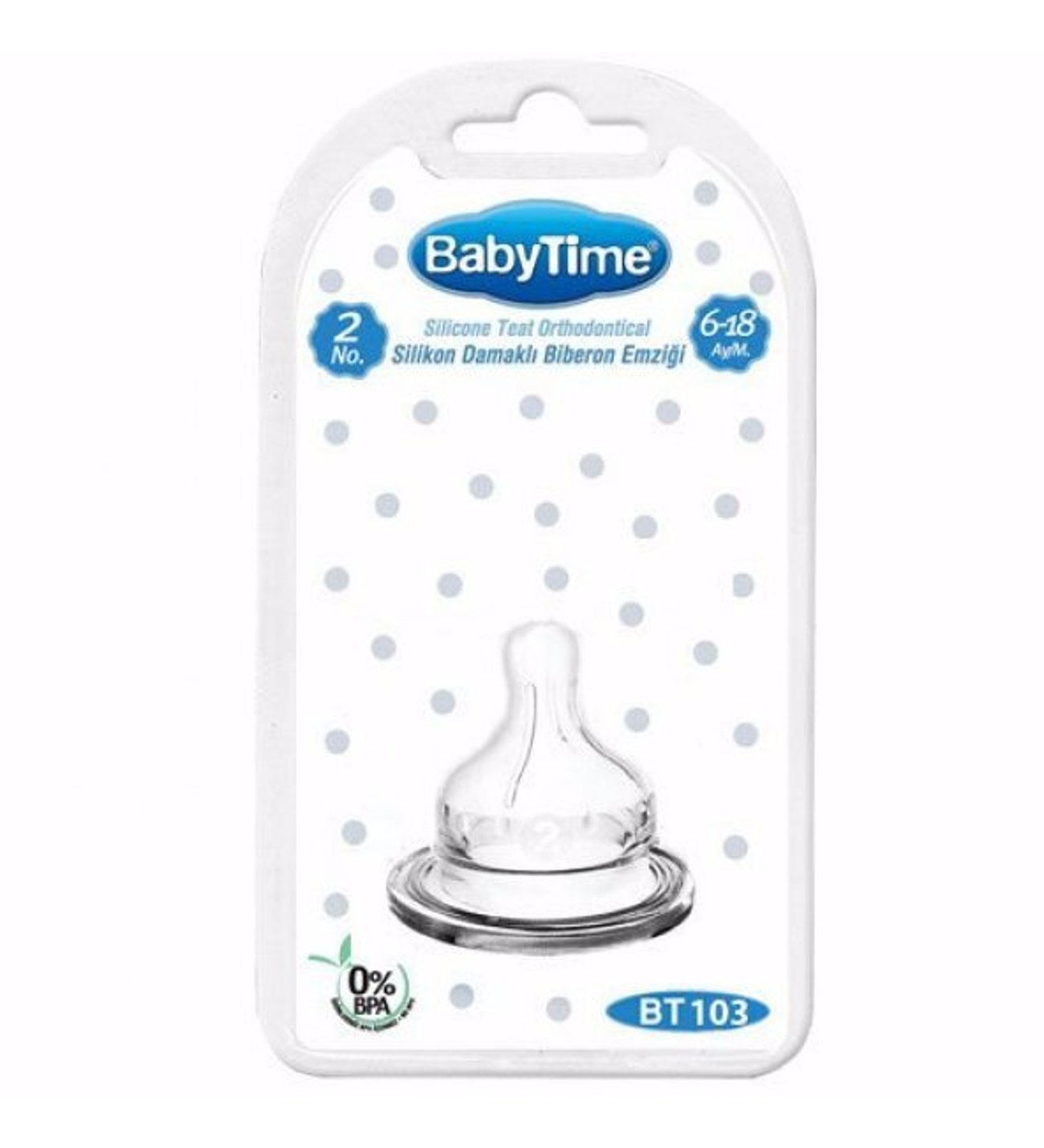 Silikon Geniş Ağız Biberon Emziği  N.2 Bt103