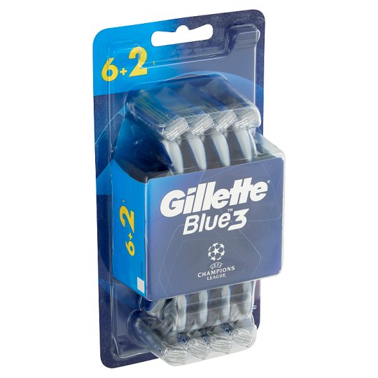 Gilette Blue 3 Tıraş Bıçağı 6+2'Li Blister Şampiyonlar Ligi
