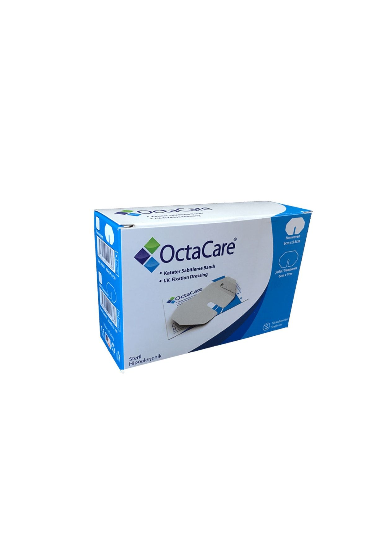 Şeffaf Kateter Sabitleme Bandı 6cmx7cm (1 Kutu=100 Adet)