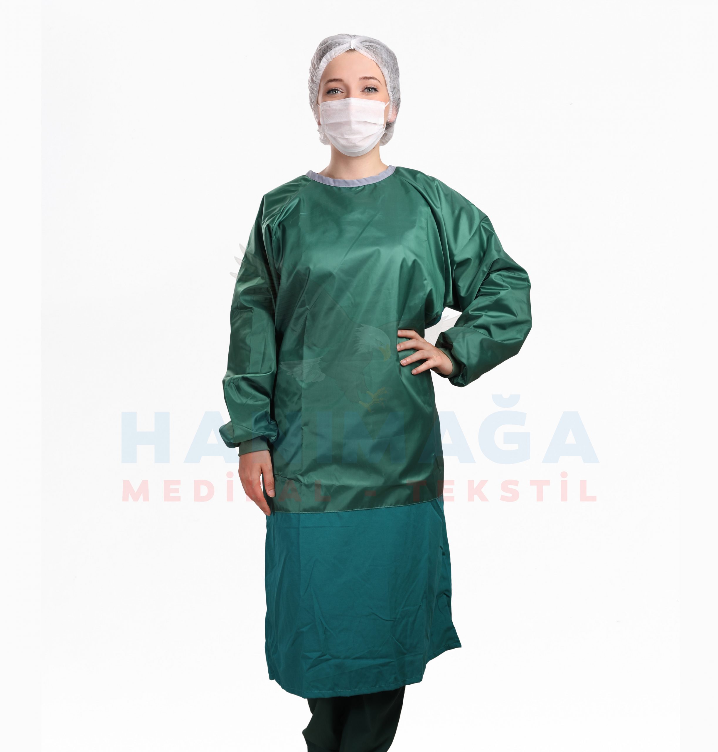 Boks Önlüğü Takviyeli Reusable Yeşil (Çok Kullanımlık)