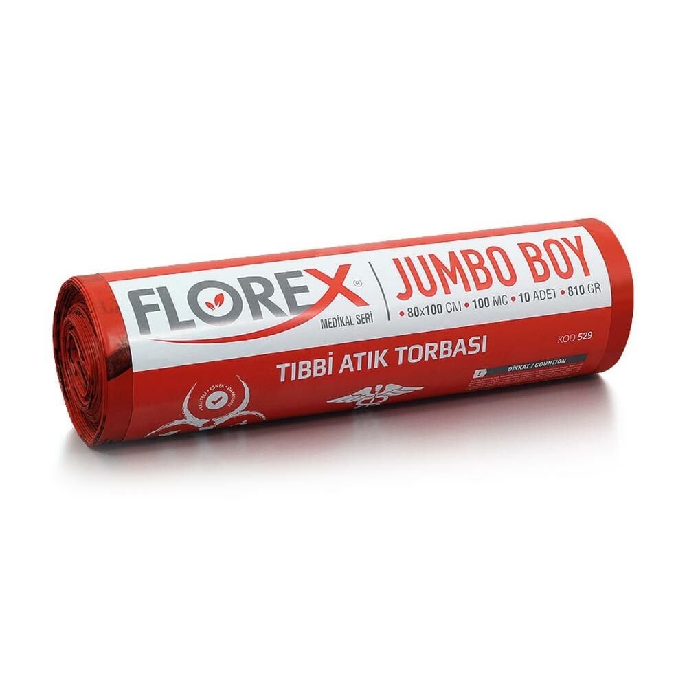 Florex Tıbbi Atık Jumbo Poşet (1 Rulo=10 Adet)