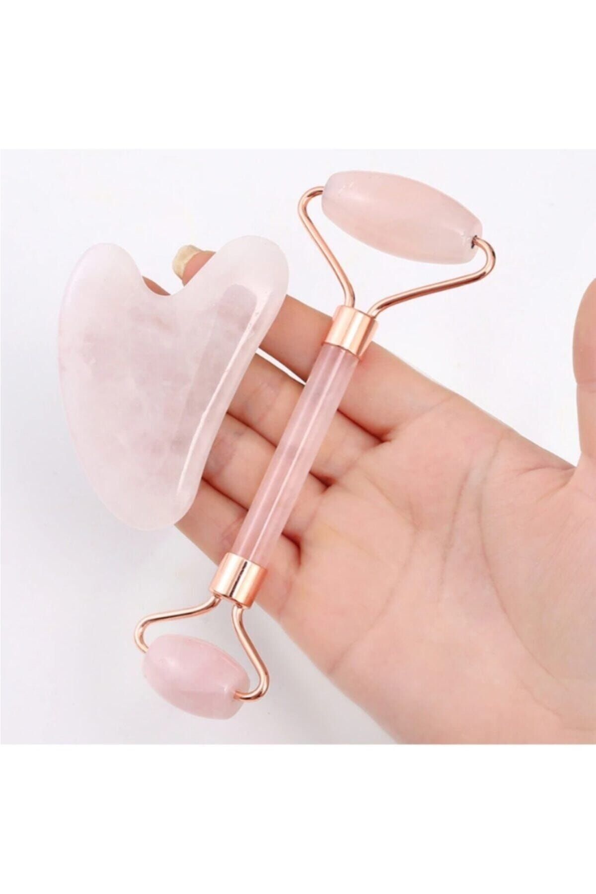 Jade Roller Gua Sha Taşı Seti
