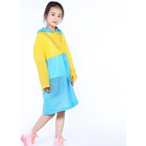 Çanta Korumalı Çocuk Okul Yağmurluğu M Beden