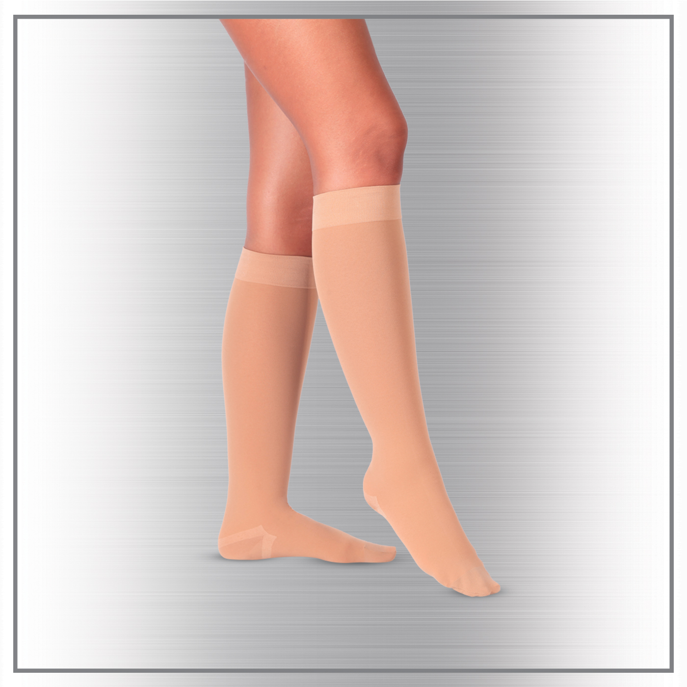 Diz Altı Burnu Kapalı Varis Çorabı Silikonlu