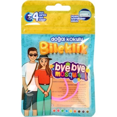 Bye Bye Mosquito(Yetişkin) Doğal Kokulu Sinek Kovucu Bileklik