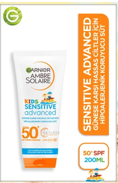 Garnier Ambre Solaire Çocuklar İçin Hipoalerjenik Koruyucu Süt SPF50+ 175 ml