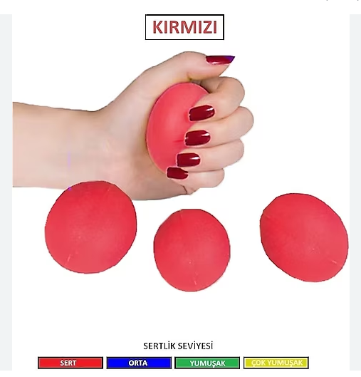 Silikon Stres Topu KIRMIZI