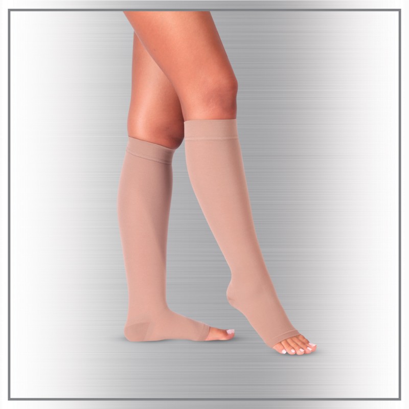 Diz Altı Burnu Açık Varis Çorabı CCL-I