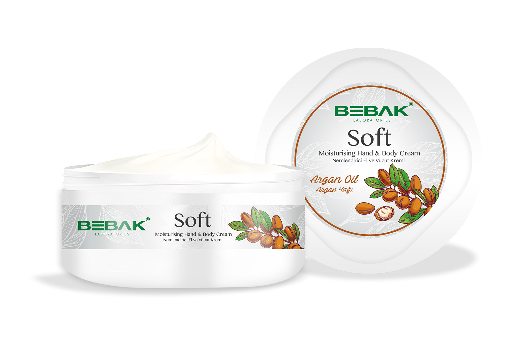 Bebak Argan Yağı Soft Nemlendirici Bakım Kremi Kavanoz 300 ml