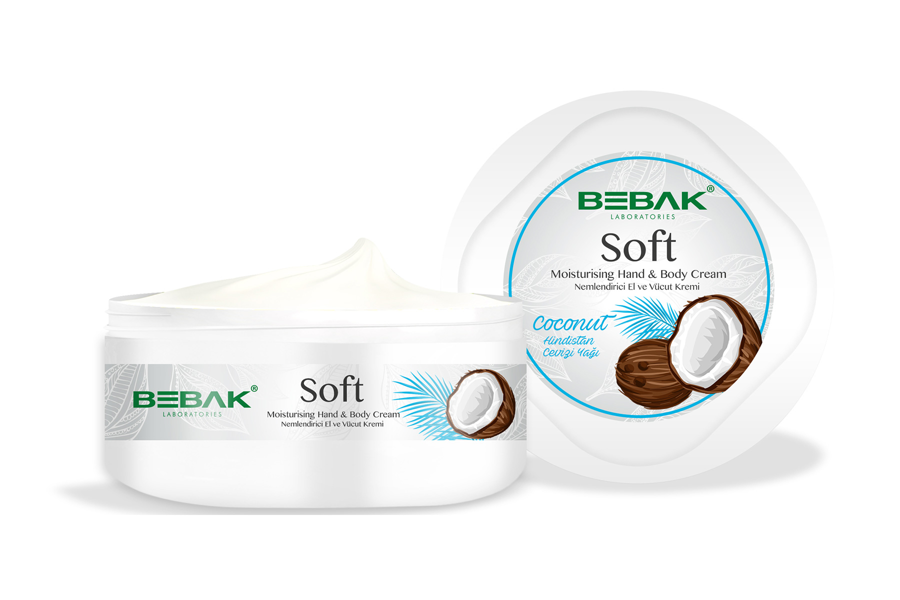 Bebak Hindistan Cevizi Yağlı Soft Nemlendirici Bakım Kremi Kavanoz 300 ml