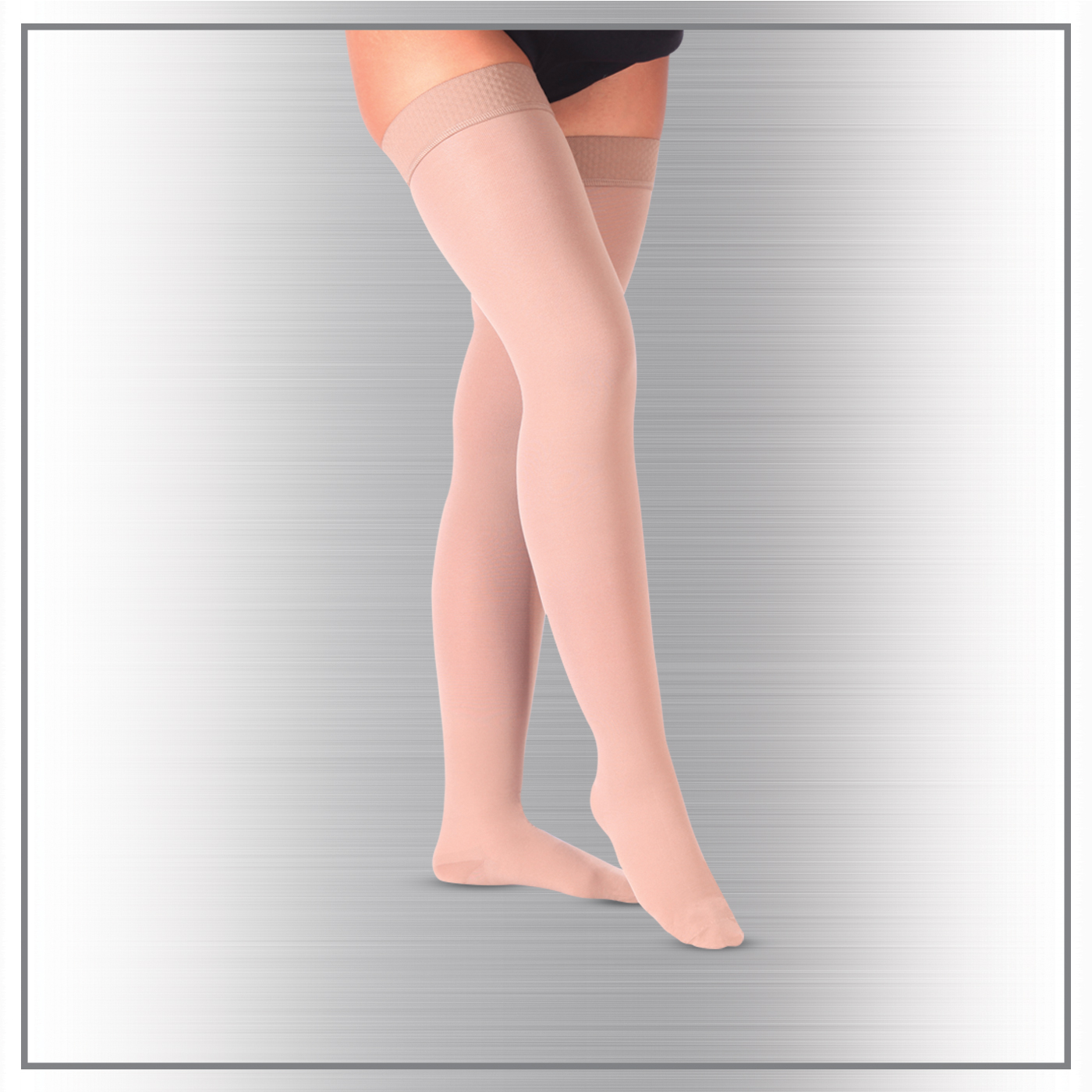 Diz Üstü Silikonlu Burnu Kapalı Varis Çorabı 34-46 mmHg