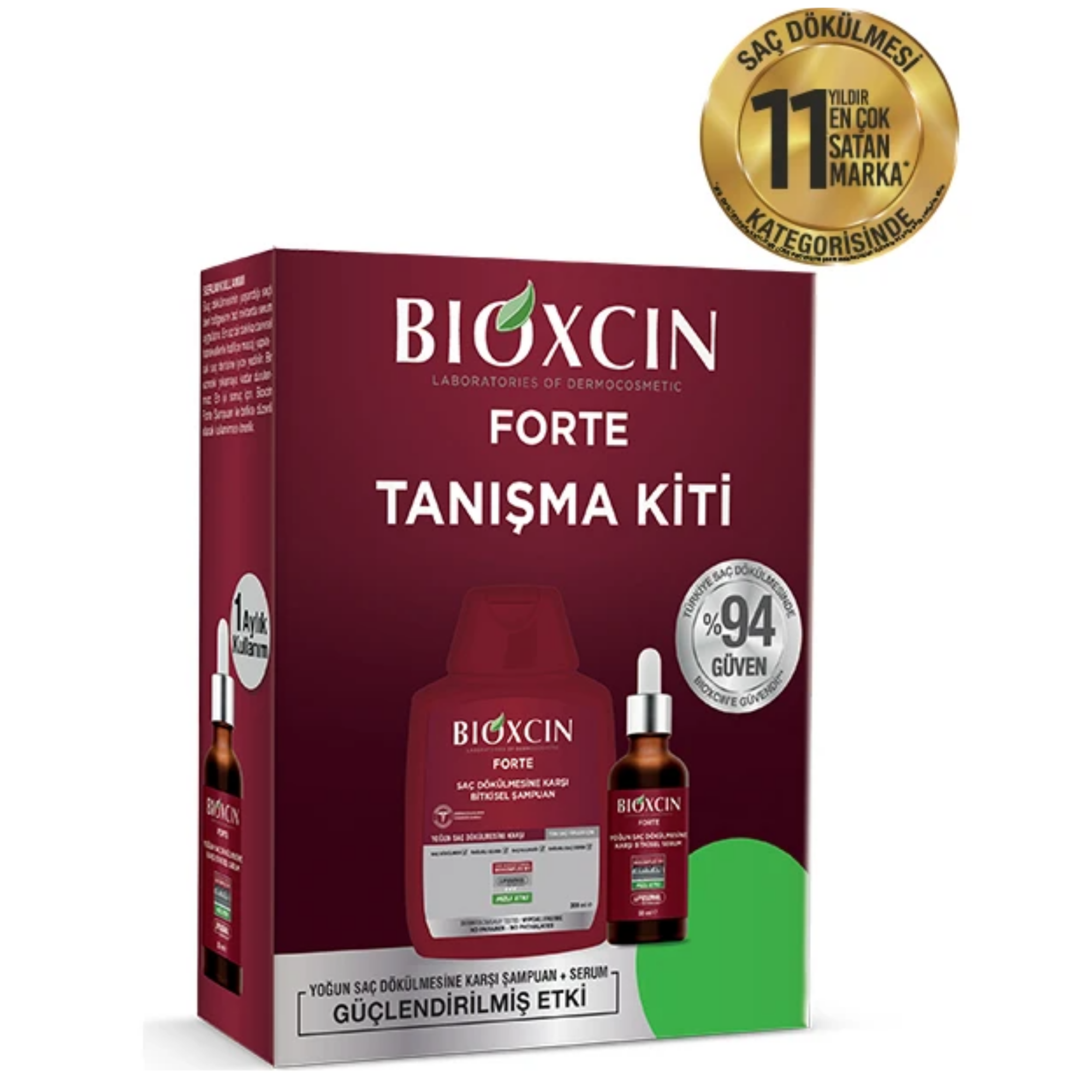 Bioxcin Forte Tanışma Kiti Yoğun Saç Dökülmesine Karşı Bitkisel Şampuan ve Serum 300 ml Normal Saçlar