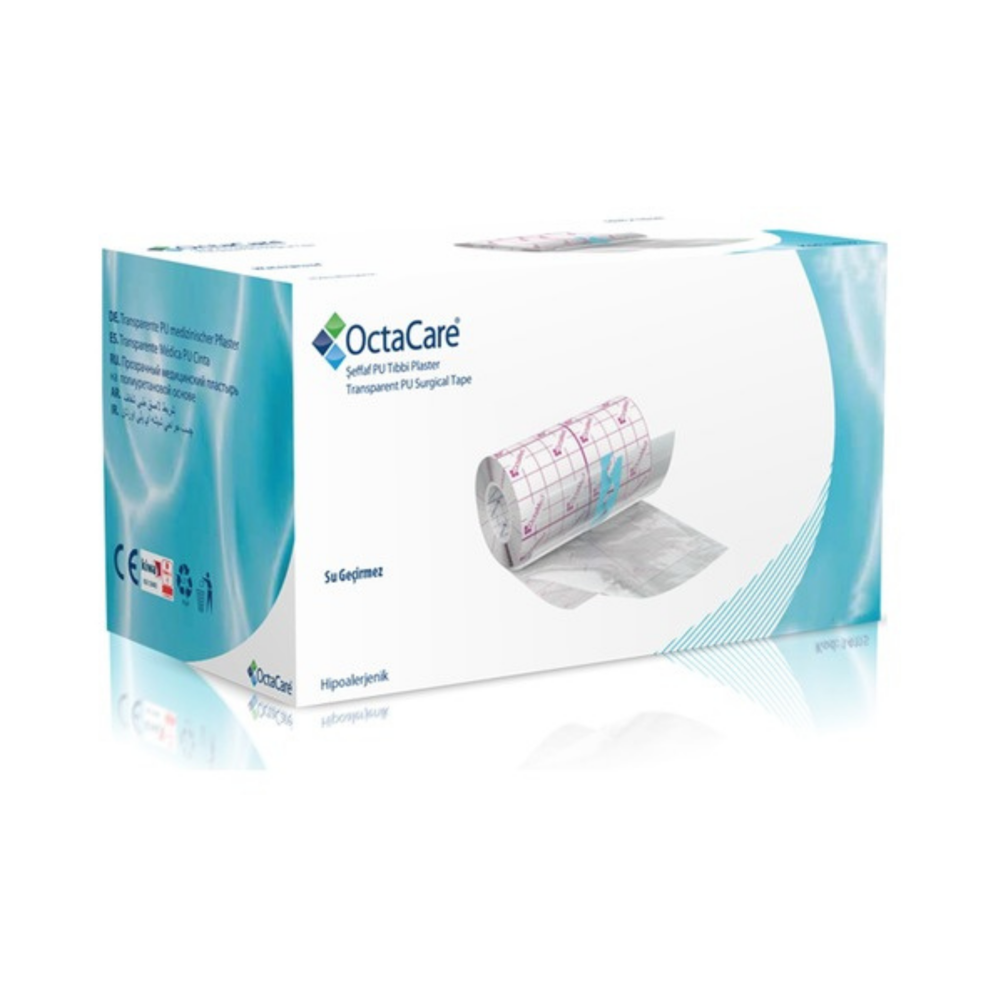 Şeffaf Pu Tıbbi Su Geçirmez Flaster 10mx10cm