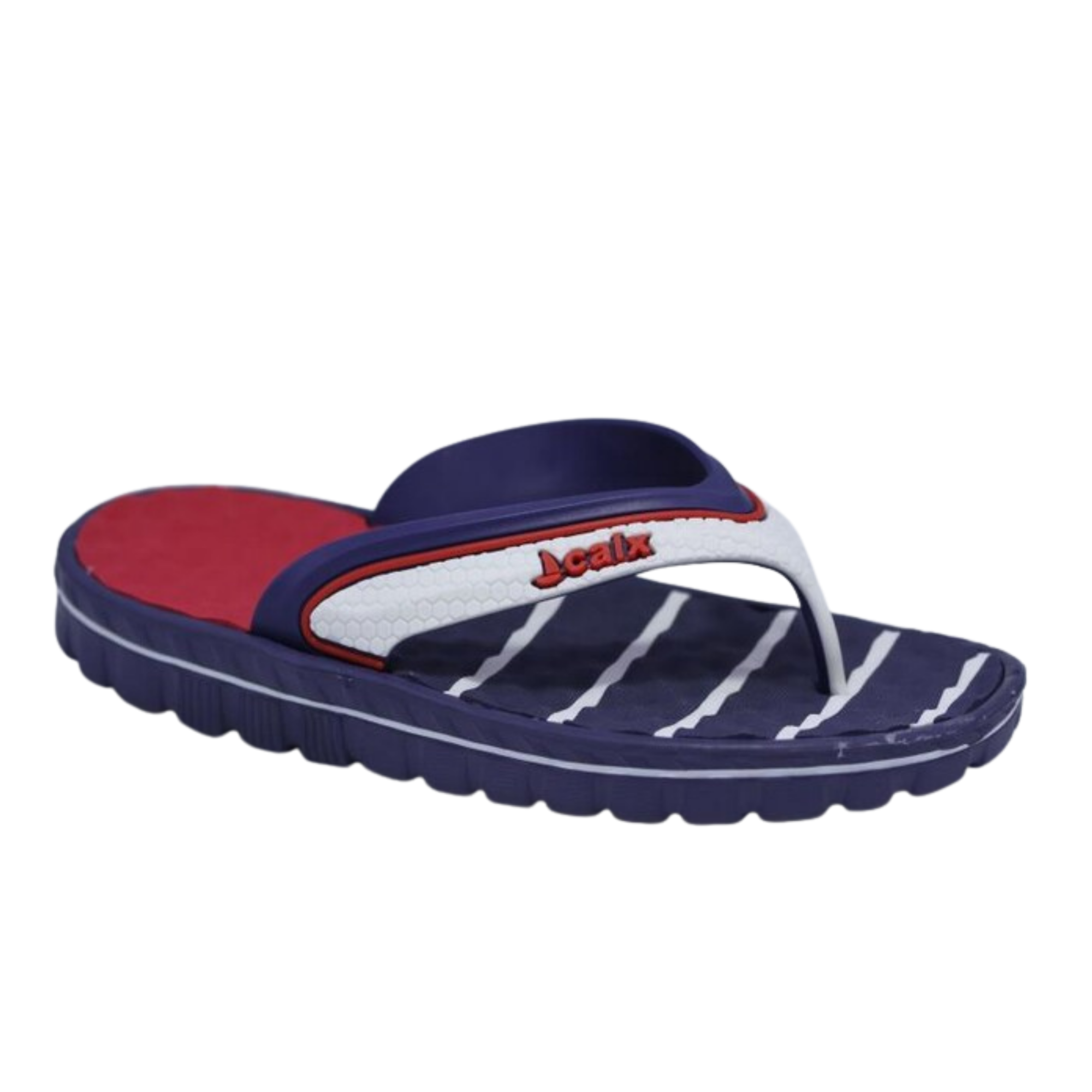 Merdane M120 Masajlı Parmak Arası Terlik Lacivert - Kırmızı