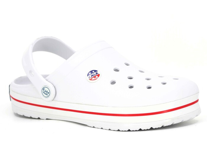 Calx Merdane EM4005 Tek Taban Sabo Poşetli Cross Terlik Beyaz