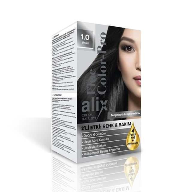 Alix Kıt Saç Boyası 50ml 1.0 Siyah