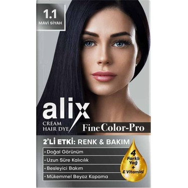 Alix Kıt Saç Boyası 50ml 1.1 Mavi Siyah