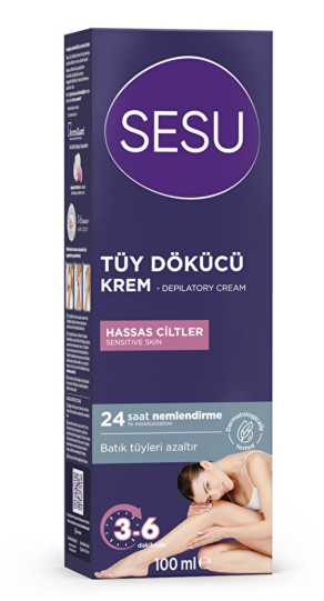 Sesu Tüy Dökücü Krem 100 ml Hassas Ciltler